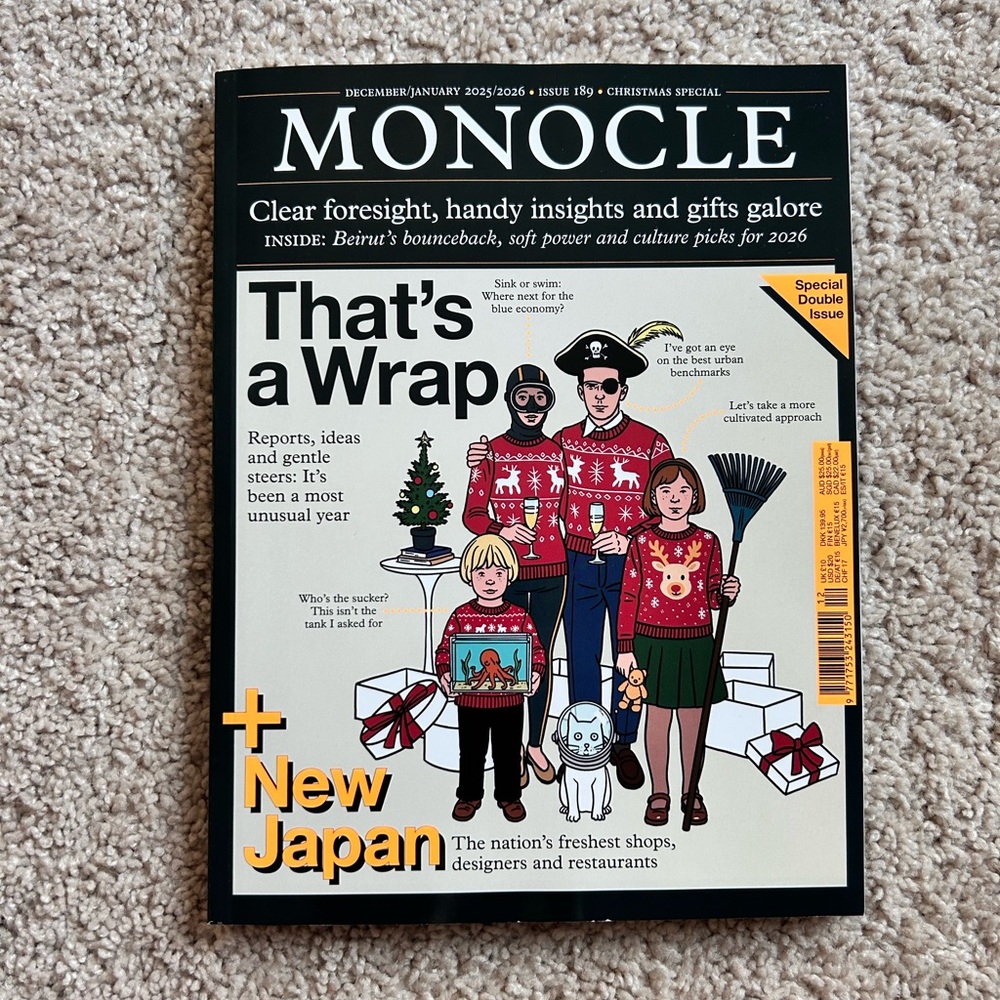 Monocle magazine.  Issue 189. Jan 2026